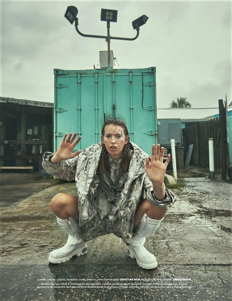 Kerrigan Clark Poses in a Fishy Eco Story for Vogue Portugal